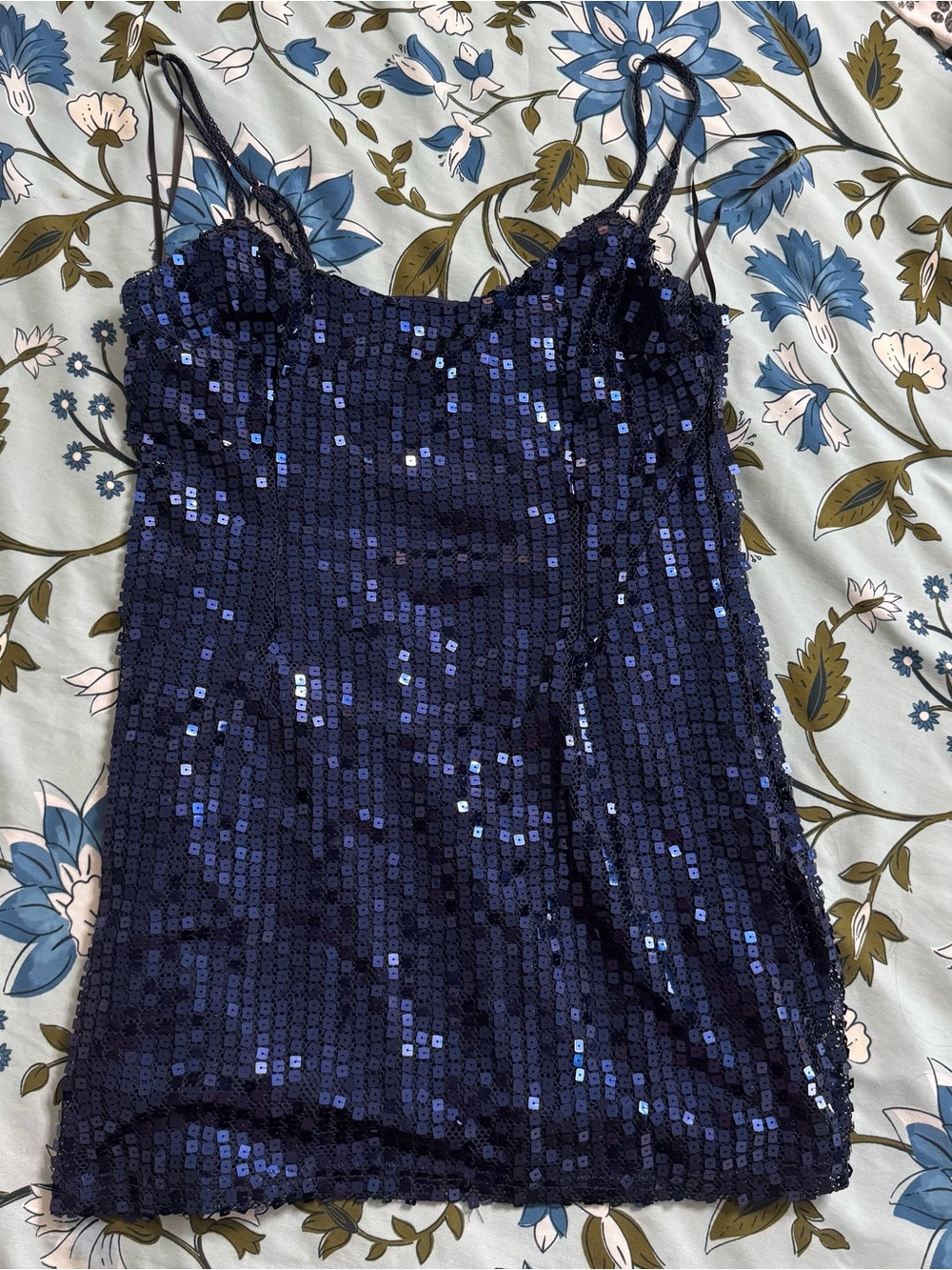 Princess Polly Navy Blue Sequin Dress